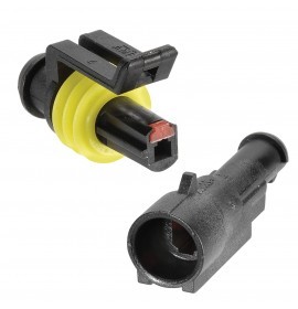 1 WAY FEMALE and MALE AMP SUPER SEAL CONNECTOR HOUSING SET