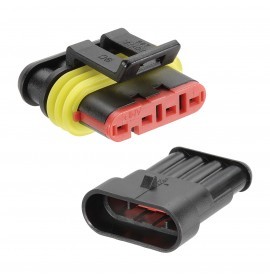4 WAY FEMALE and MALE AMP SUPER SEAL CONNECTOR HOUSING SET