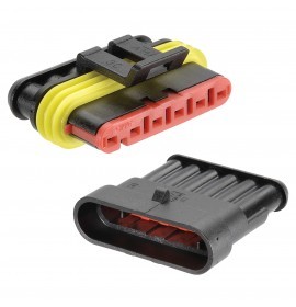 6 WAY FEMALE and MALE AMP SUPER SEAL CONNECTOR HOUSING SET