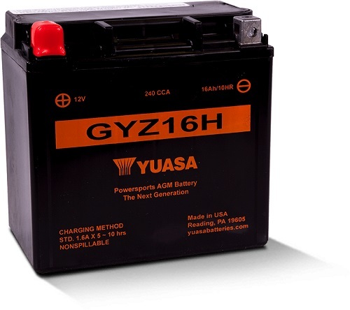 GYZ16H 12v YUASA HIGH PERFORMANCE Motorcycle Battery