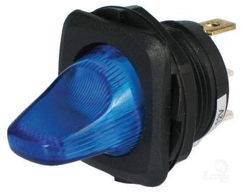 Duckbill Off/On Toggle Switch with Blue LED