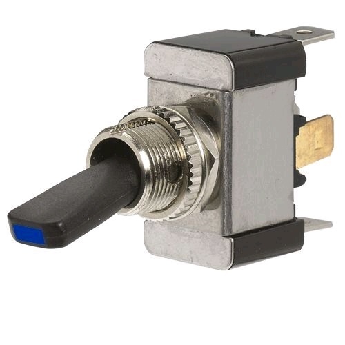 Off/On Heavy-Duty Toggle Switch with Blue LED