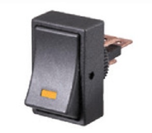 Off/On Rocker Switch with Amber LED