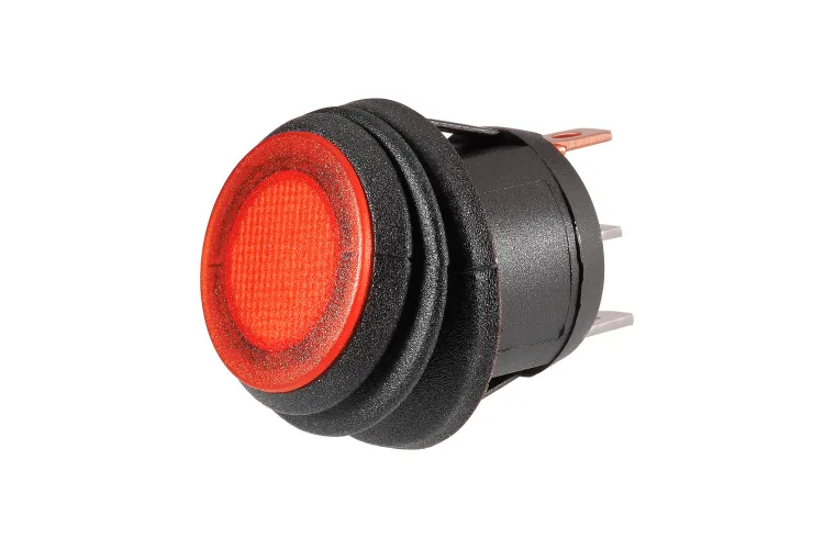 Off/On Rocker Switch with Waterproof Neoprene Boot and Red LED