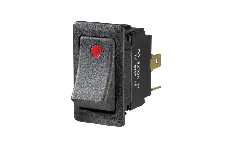 Illuminated Off/On Heavy-Duty Rocker Switch (Red)