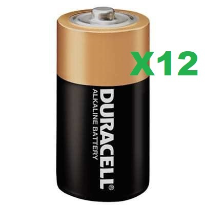 Duracell D size MN1300 Alkaline Battery (Box of 12)