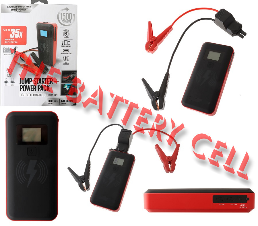 Lithium Ion Jump Starter and Power Pack with QI Powerful 12v 1500A - The  Battery Cell
