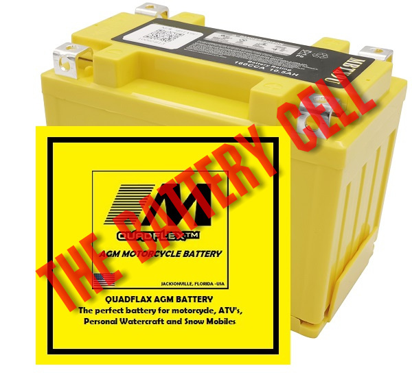 MBTX9U Motorcycle 12v QUADFLEX AGM BATTERY - The Battery Cell