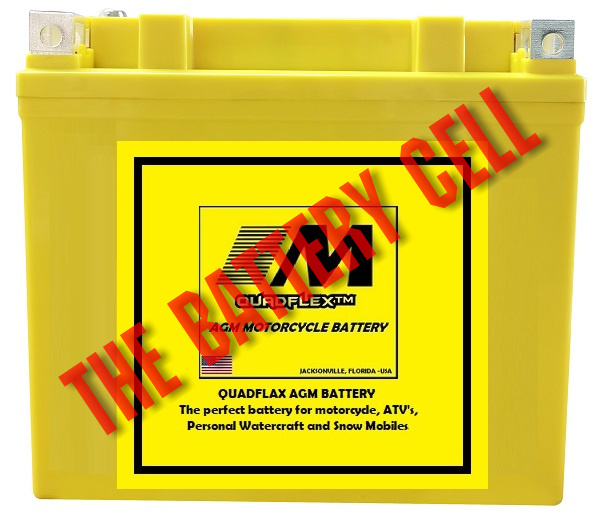 MBTX20U Motorcycle 12v QUADFLEX AGM BATTERY - The Battery Cell