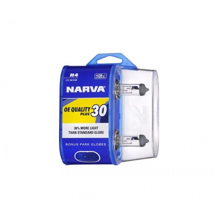 H4 HALOGEN GLOBE 12V 60/55W PK2 with Bonus Parking Globes