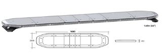 12-24 VOLT EUROTECH LIGHT BAR AMBER WITH CLEAR LENS 1.68m