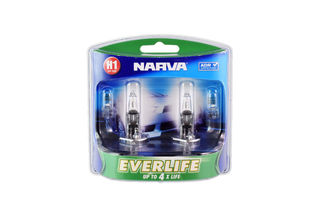H1 12V 55W EVERLIFE HALOGEN HEADLIGHT GLOBES -2 bulb pack