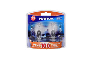 H1 12V 55W PLUS 100 LONGER LIFE HALOGEN HEADLIGHT GLOBES -2 bulb pack