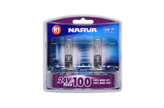 H1 24V 70W PLUS 100 LONG LIFE HEADLIGHT GLOBES -2 bulb pack