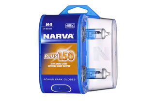 H4 12V 60-55W PLUS150 HALOGEN HEADLIGHT GLOBES -2PK