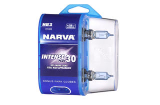 HB3 12V 60W INTENSE PLUS 30 HALOGEN HEADLIGHT GLOBES -2 PACK