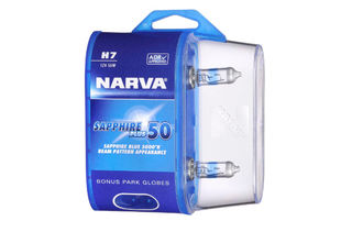 H7 12V 55W SAPPHIRE PLUS 50 HALOGEN HEADLIGHT GLOBES -TWIN PACK