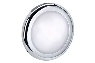 12 VOLT CHROME 70MM INTERIOR LAMP -COOL WHITE