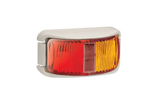 9-33 VOLT MODEL 16 WHITE LED SIDE MARKER LIGHT RED-AMBER
