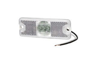 10-30 VOLT MODEL 18 LED SIDE MARKER EXTERNAL CABIN OR FRONT END OUTLINE MARKER LAMP -WHITE