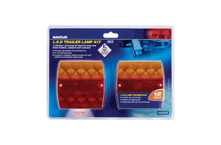 12V MODEL 34 LED SLIMLINE REAR COMBINATION LAMP WITH LICENCE PLATE LAMP -2PK