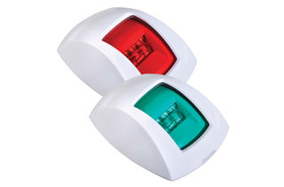 9-33V LED PORT and STARBOARD LAMPS WHITE WITH COLOURED LENSES