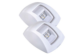 9-33V LED PORT and STARBOARD LAMPS WHITE WITH CLEAR LENSES