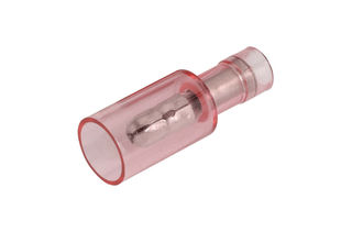 4.0MM MALE BULLET TERMINAL RED -INSULATED
