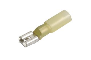 6.3 x 0.8MM ADHESIVE LINED FEMALE BLADE TERMINAL YELLOW
