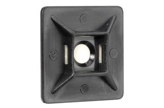 BLACK U.V. WEATHER RESISTANT CABLE TIE MOUNTS 28 X 28MM (100 pack)