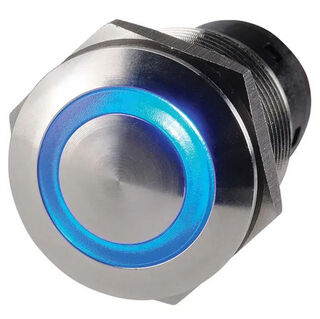 OFF-ON LED PUSH BUTTON SWITCH BLUE ILLUMINATED