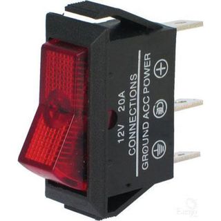 Illuminated Off/On Rocker Switch (Red)