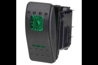 12 Volt Illuminated Off/On Sealed Rocker Switch (Green)