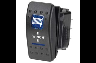 12V Illuminated Momentary (On)/Off/Mom(On) Sealed Rocker Switch with 