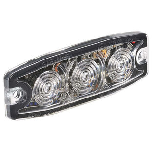 Low Profile LED Warning Light with 23 flash patterns WHITE