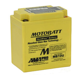 MB10U Motorcycle 12v QUADFLEX AGM BATTERY