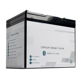 12V 75Ah Lithium Battery Deep Cycle LiFePO4 Bluetooth Control