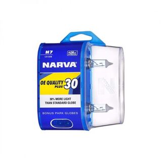 H7 HALOGEN GLOBE 12V 55W PX26D PK2 with Bonus Parking Globes
