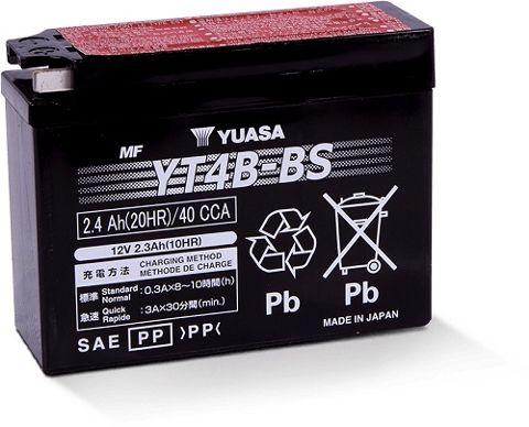 YT4B-BS 12v YUASA Motorcycle Battery