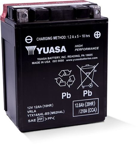 YTX14AHL-BS 12v YUASA Motorcycle Battery