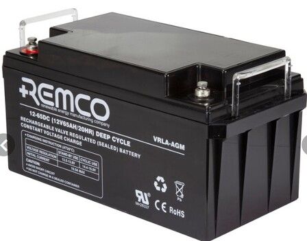 12V 65ah BATTERY SLA, VRLA, AGM sealed REMCO