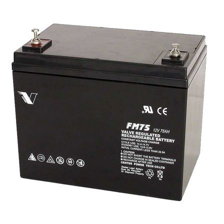 12v 75ah AGM CYCLING Battery V-POWER