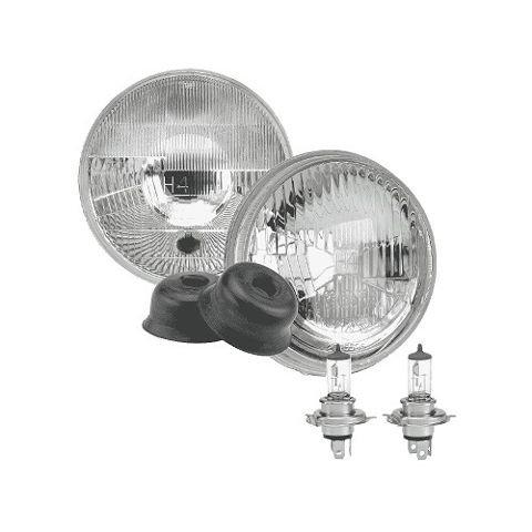 Halogen Headlamp - H4 Conversion Kit (Raised Glass) - 5 3/4' High/Low Beam Free Form
