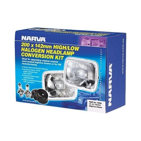 Halogen Headlamp - H4 60/55W Conversion Kit - 200 x 142mm High/Low Beam