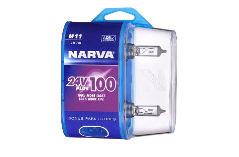 H11 24V 55W PLUS 100 LONG LIFE HEADLIGHT GLOBES -TWIN PACK