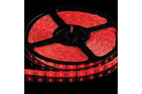 5m Waterproof L.E.D Strip High Output Red 12V