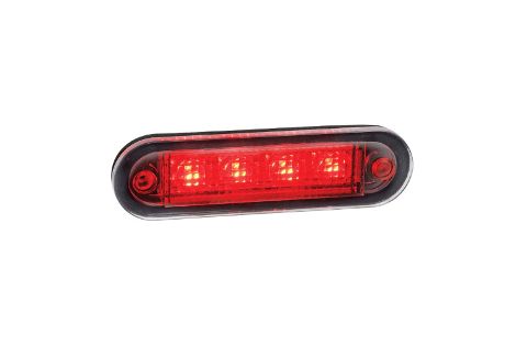 10-30 VOLT MODEL 8 LED FRONT END OUTLINE MARKER LAMP RED