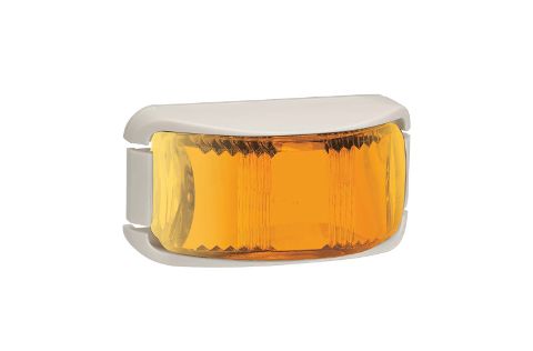 9-33 VOLT MODEL 16 WHITE LED FRONT END OUTLINE MARKER OR EXTERNAL CABIN LAMP -AMBER