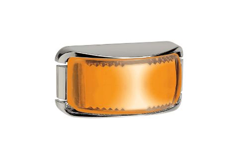 9-33 VOLT MODEL 16 CHROME LED SIDE DIRECTION INDICATOR LAMP -AMBER