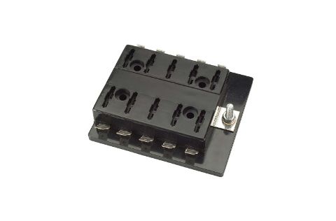 10-WAY STANDARD ATS BLADE FUSE OR PLUG-IN TYPE CIRCUIT BREAKER BLOCK